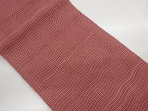 未使用品　絽綴れよろけ横段模様織出し名古屋帯
